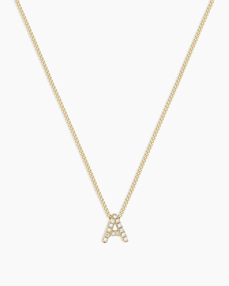 Diamond Alphabet Necklace