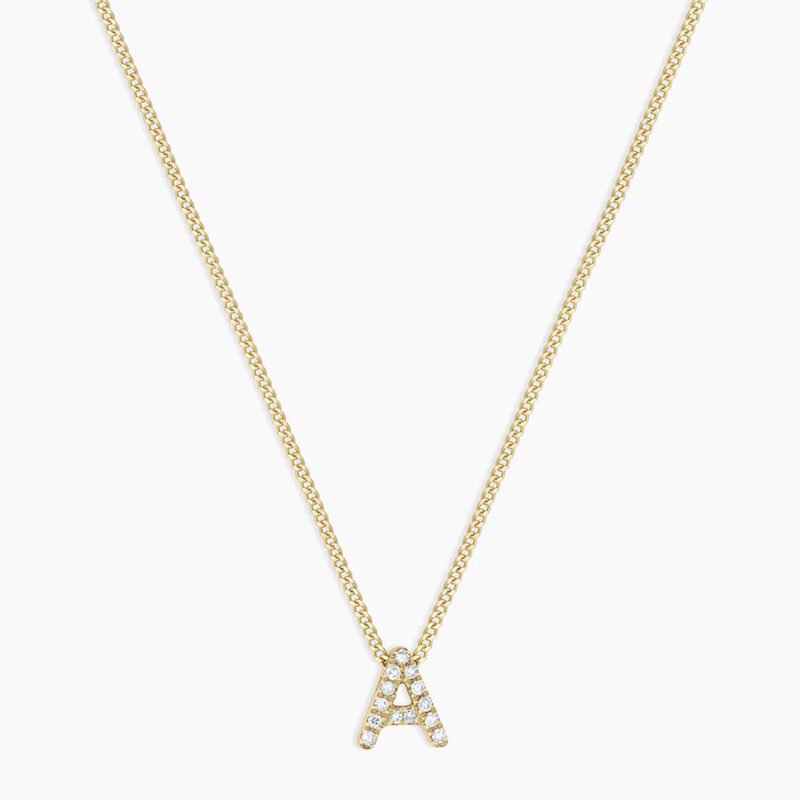 Diamond Alphabet Necklace