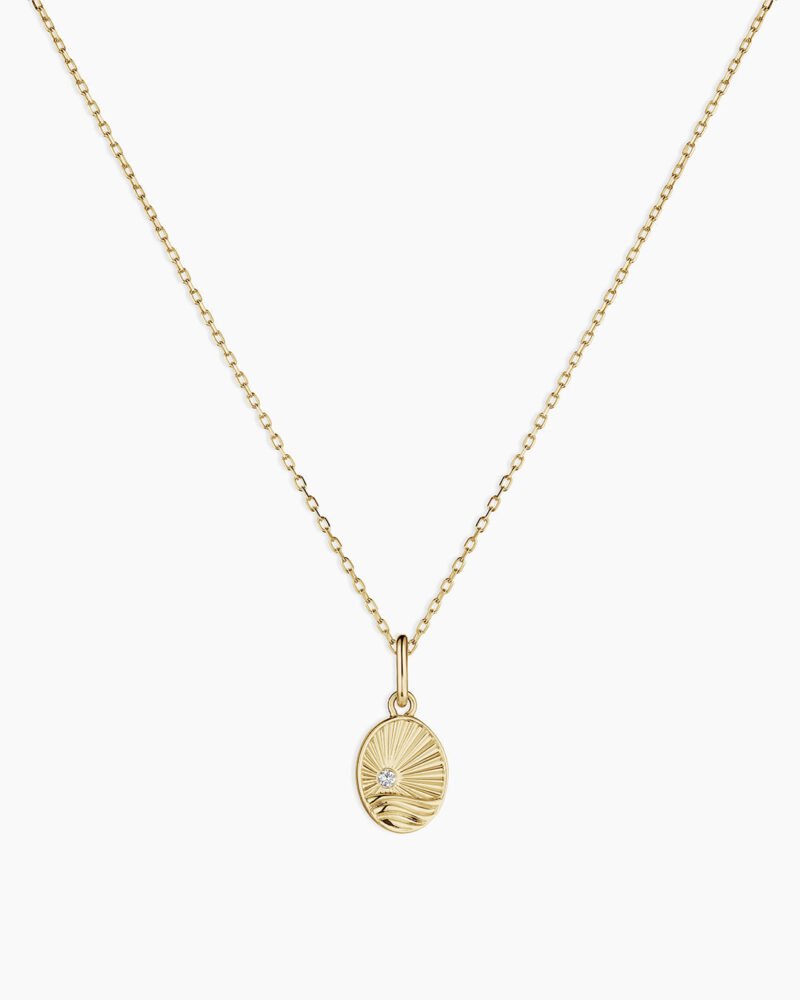 Diamond Beach Charm Necklace