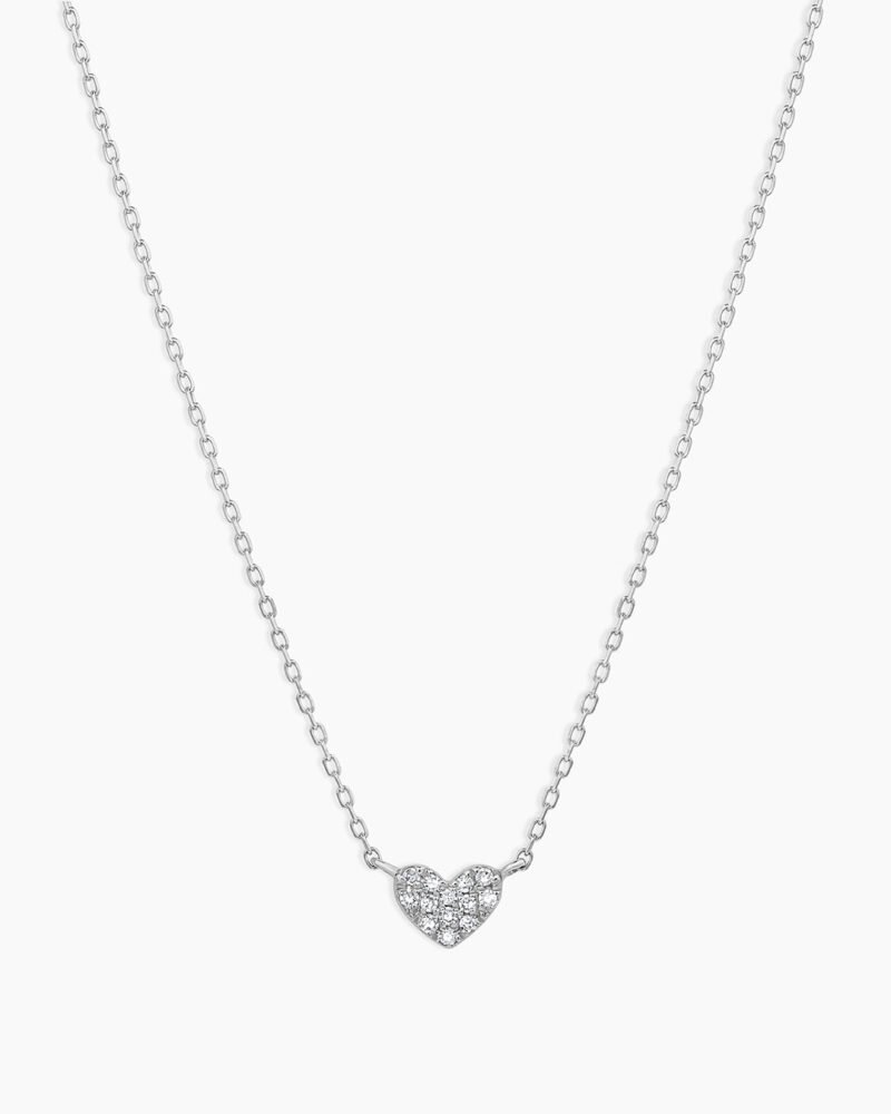 Diamond Pavé Mini Heart Necklace