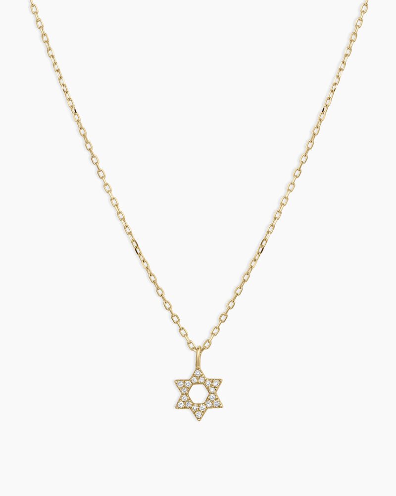 Diamond Star of David Necklace