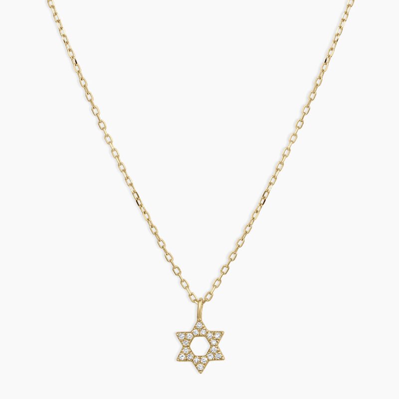 Diamond Star of David Necklace